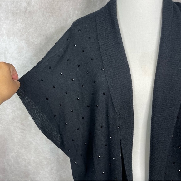 Zadig & Voltaire Indiany Rhinestoned Cashmere Cardigan Coat In Black Size M - Picture 6 of 11